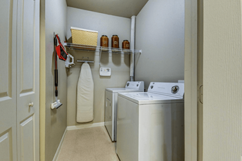 Laundry room with full size washer & dryer
